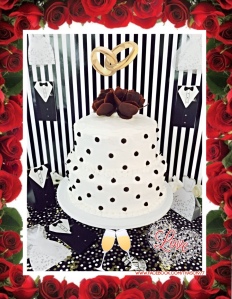 Black And White Wedding Cake